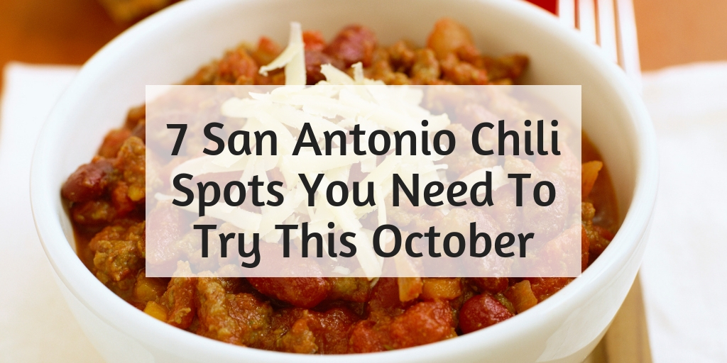 October is National Chili month, and San Antonio has some serious chili recipes each unique to the restaurant/bar that makes it. If you are grabbing a bowl of chili to warm you up as the weather starts to turn, or are just looking for some inspiration for your own recipe, check out our top 7 places to get San Antonio style chili this month.